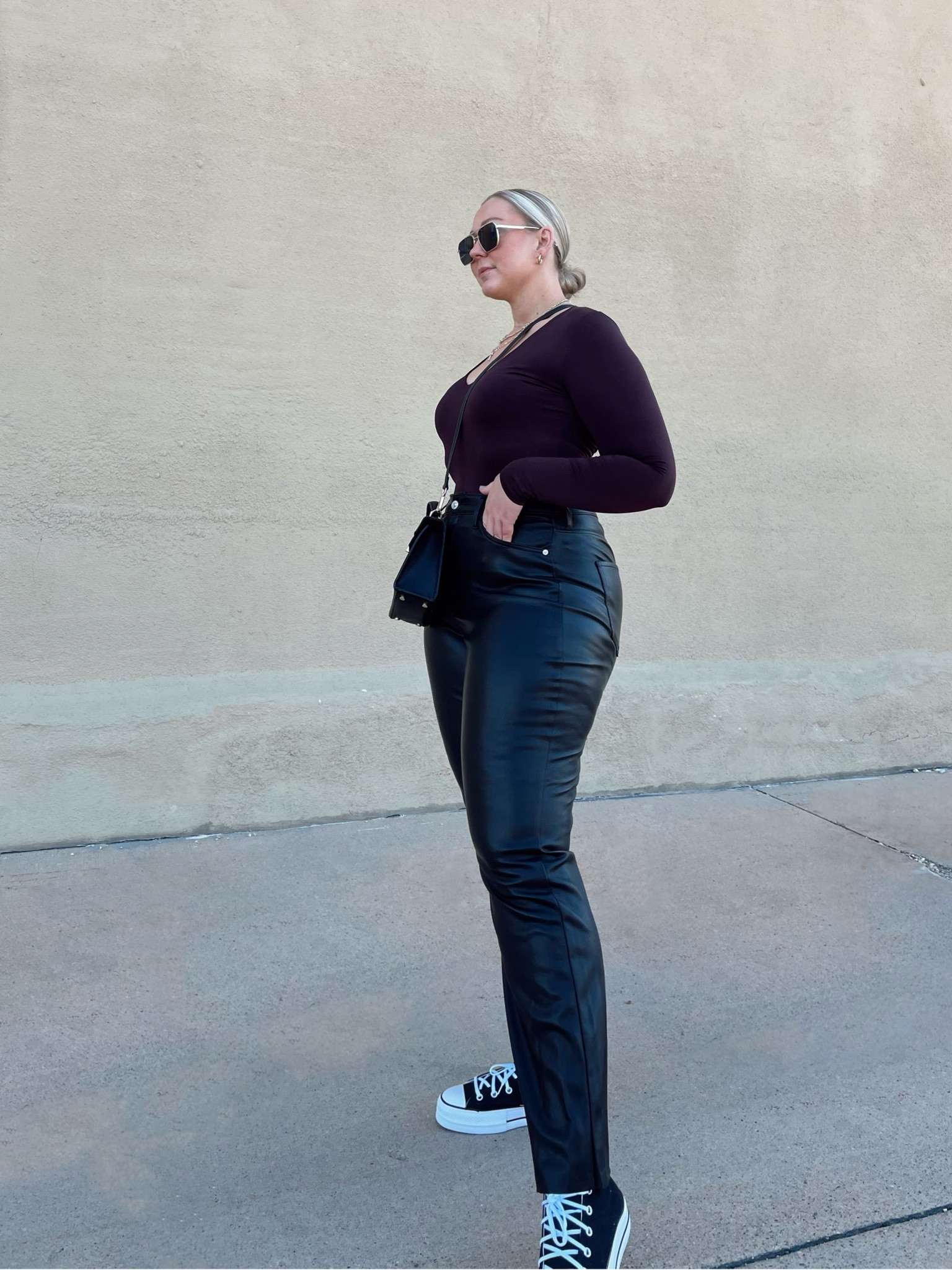 Express bodysuit + leather pants ⚡️
Fall outfit inspo
Curvy style
Midsize style
Express style
Casual style
Fashion inspo 

#LTKunder100 #LTKcurves #LTKstyletip