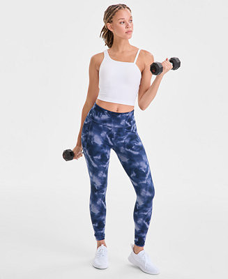 ID Ideology Women's Compression Smoky Dye High-Rise 7/8 Leggings, Macy's Exclusive  - Macy's | Macy's