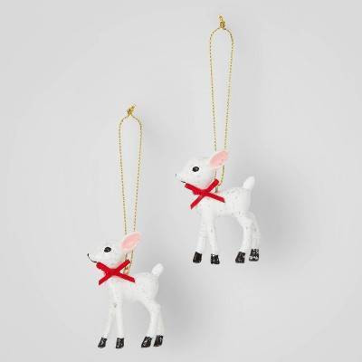 2ct Retro Small Deer Christmas Tree Ornament Set - Wondershop™ | Target