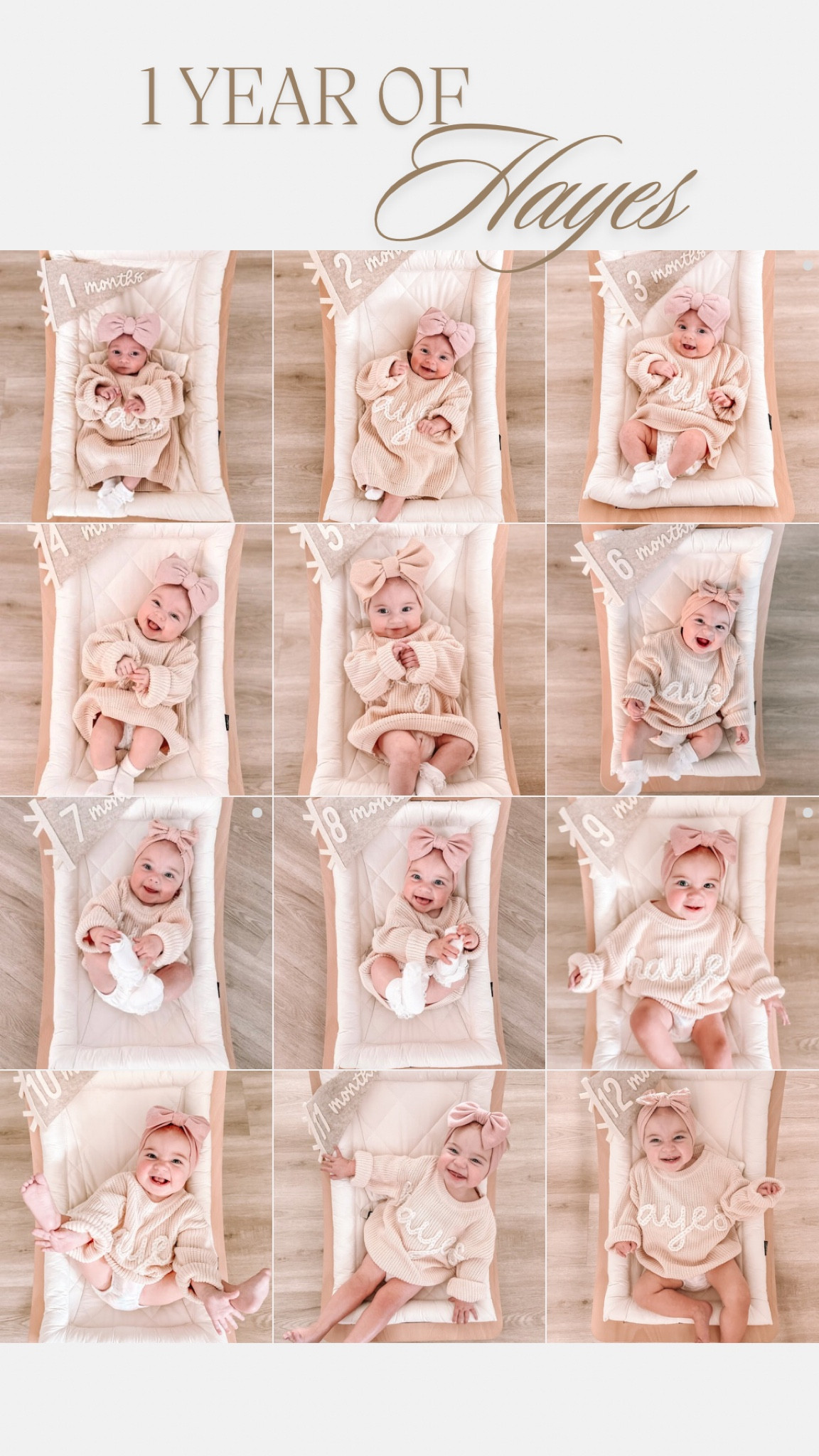 Baby milestone pictures & name sweater 

#LTKBaby #LTKFamily #LTKFindsUnder50