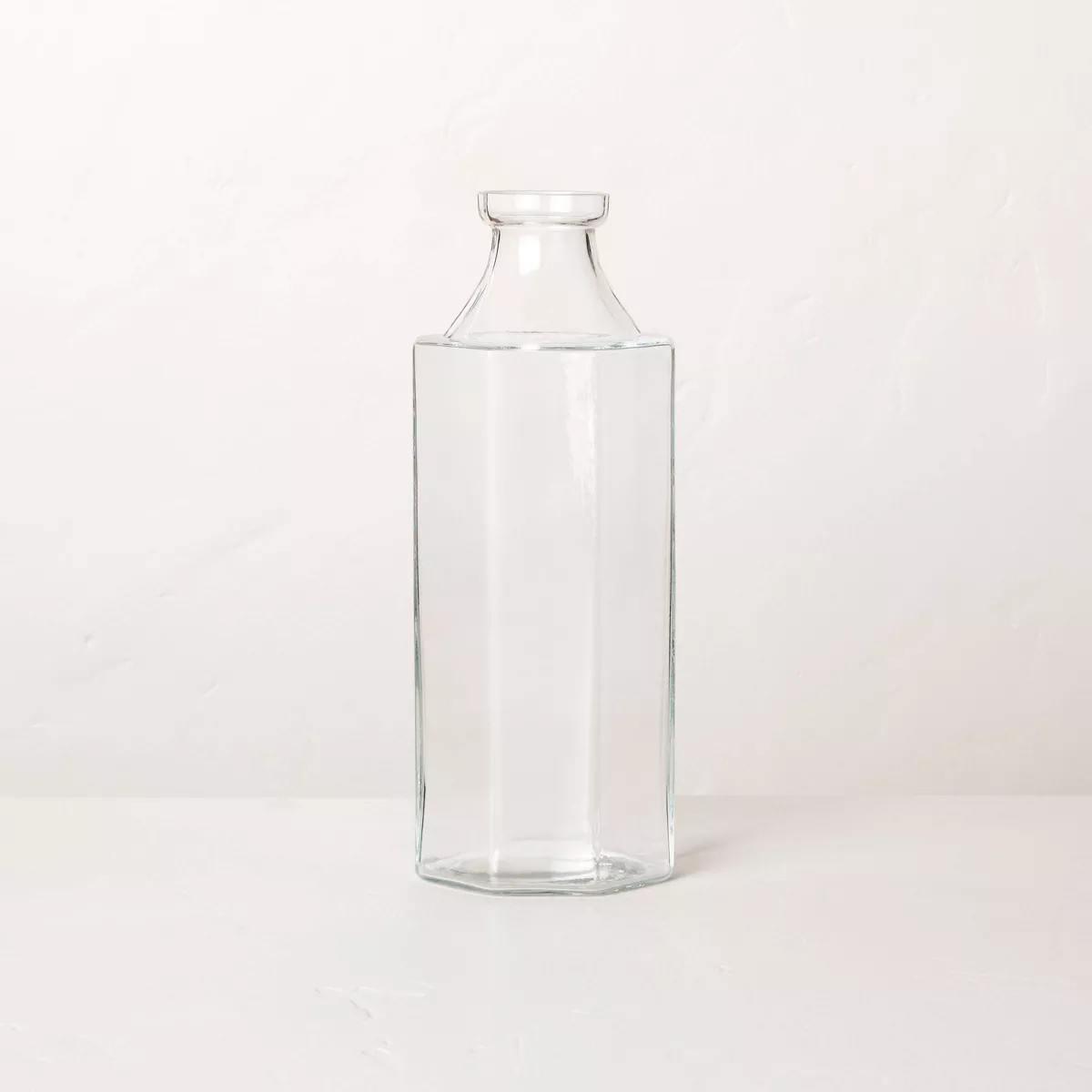 Octagonal Clear Glass Bottle Vase - Hearth & Hand™ with Magnolia | Target