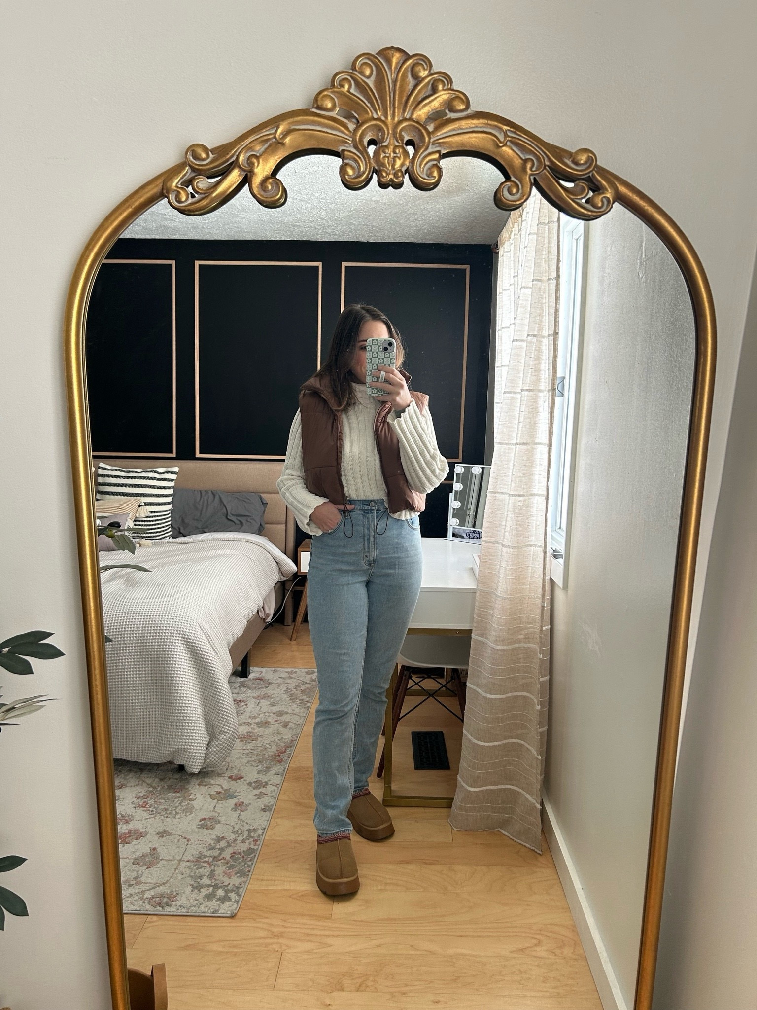 Winter outfit 🧸🤍
Amazon Turtleneck, vest, and Ugg Tazz slipper dupes. Abercrombie 

#LTKfindsunder50 #LTKSeasonal #LTKstyletip