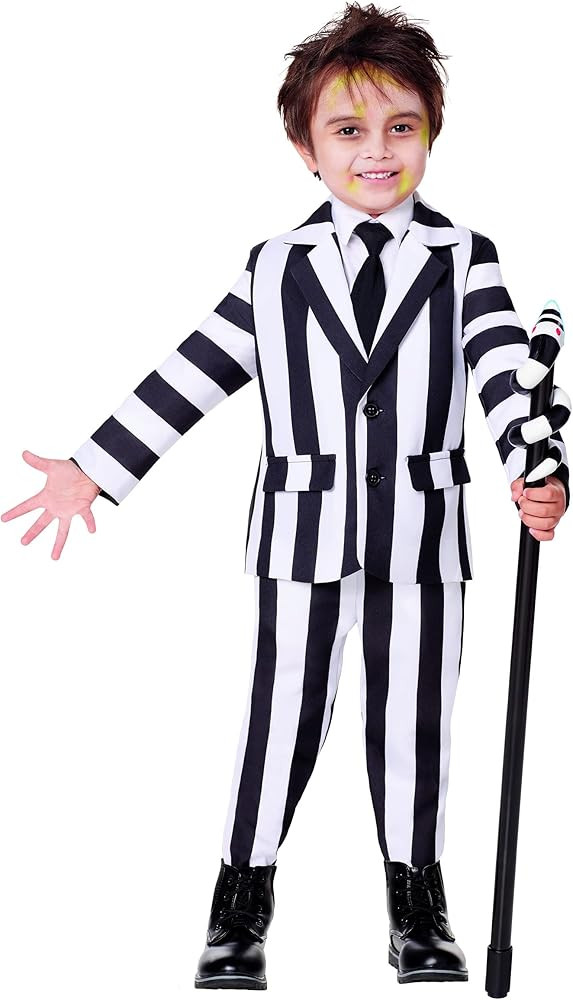 Spirit Halloween Beetlejuice Toddler Striped Suit | Officially Licensed | Group Costume | Horror ... | Amazon (US)