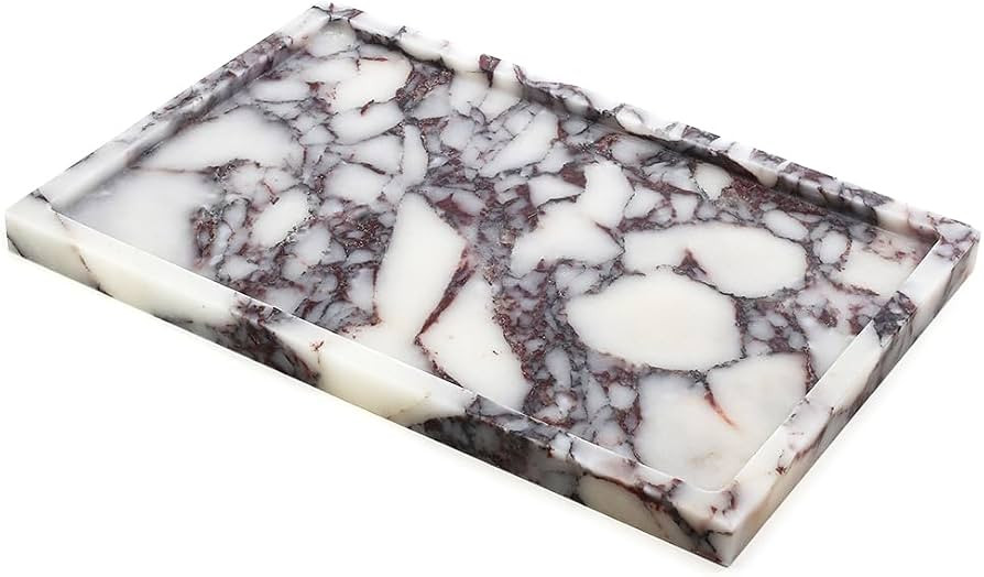 Real Luxurious Natural Marble Vanity Tray Genuine Marble Storage Tray for Home Decor Stone Tray f... | Amazon (US)