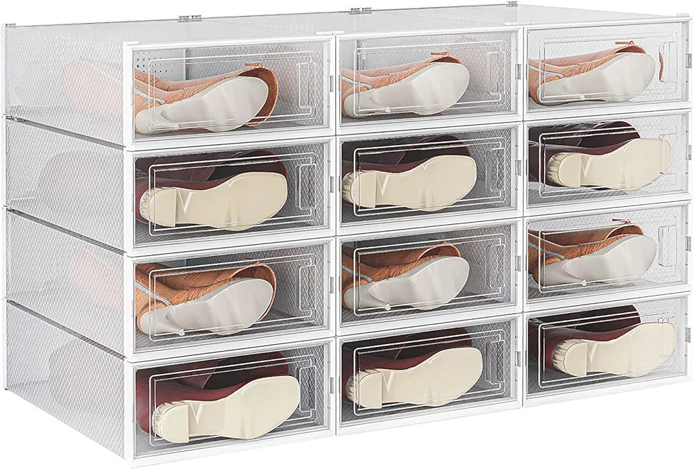 EazeHome Boot Box, Boot Storage, Boot Storage Solutions, 8 Pack Plastic Boot Storage Boxes, Stack... | Amazon (US)