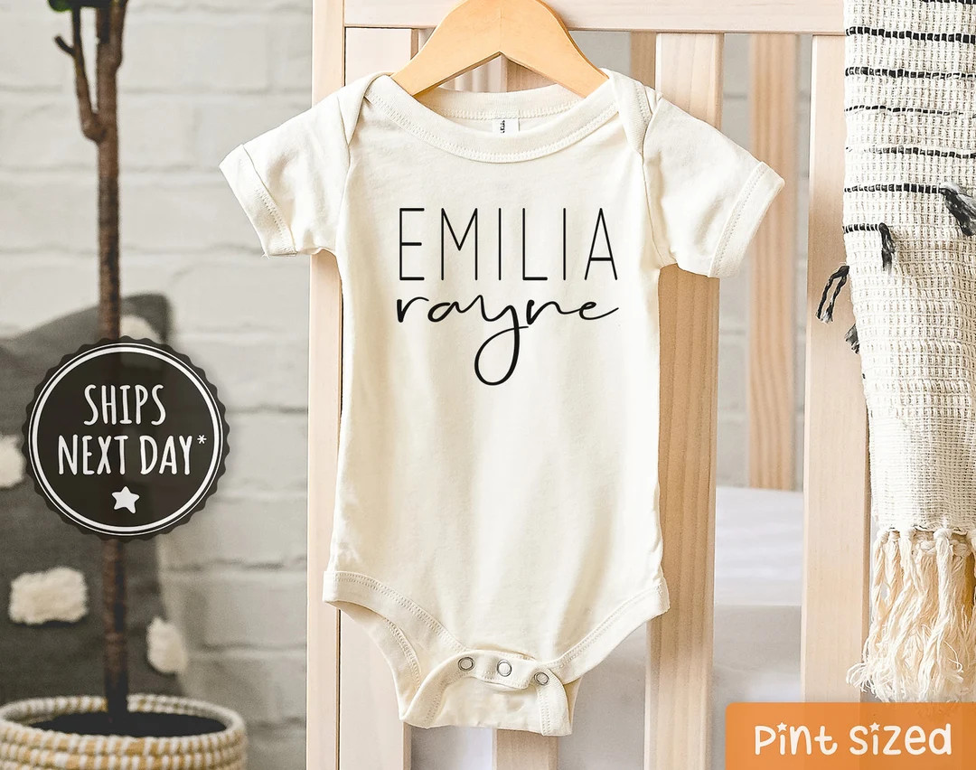 Personalized Baby Girl Onesie® Custom Girl Natural Baby Name Onesie® Boho Baby Name Onesie® Un... | Etsy (US)