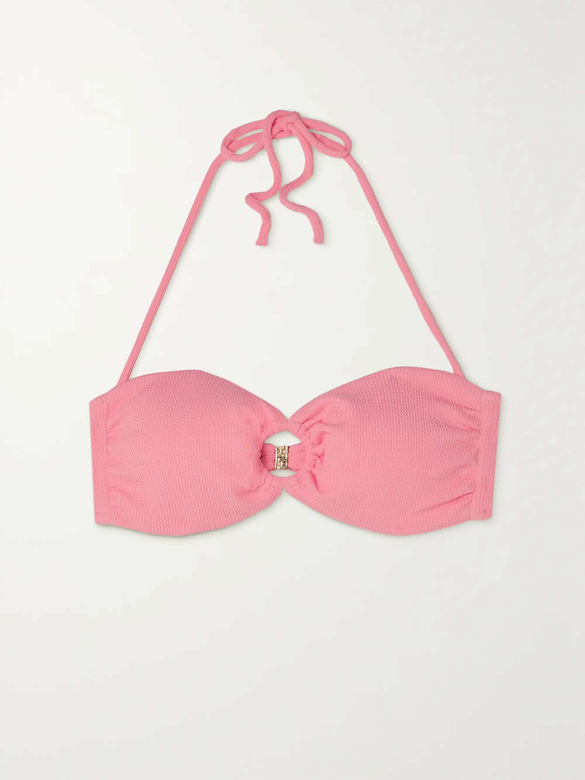 Tortola seersucker bandeau bikini top | NET-A-PORTER APAC