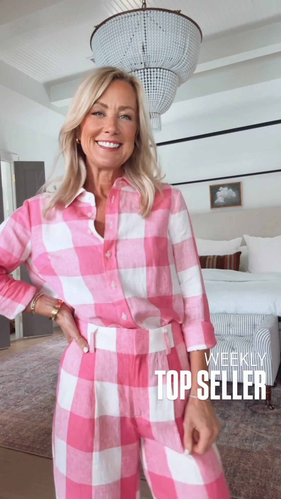 Sugarplum Weekly Top Seller 

Pink Gingham Shirt: 2
Pants: 2R

#LTKOver40 #LTKootd #LTKSeasonal