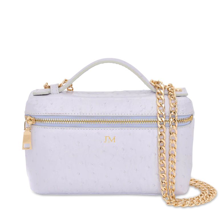 Lily & Bean Eva Chain Bag Ostrich Texture Lilac | Lily and Bean