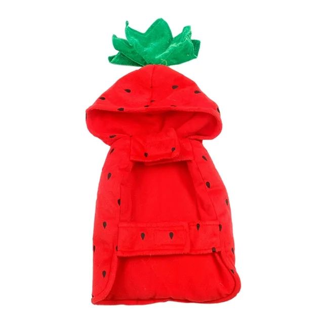 HOMEMAXS 1pc Halloween Pet Costume Lovely Strawberry Dog Puppy Hoodie Clothes Apparel | Walmart (US)