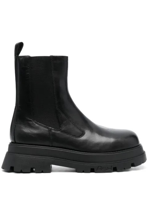 Ash elasticated-panel Leather Boots - Farfetch | Farfetch Global