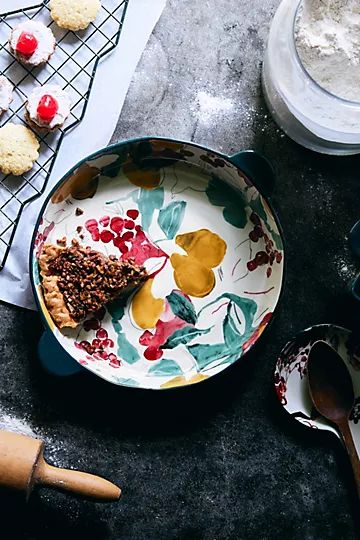 Holly and Pear Pie Dish | Anthropologie (US)