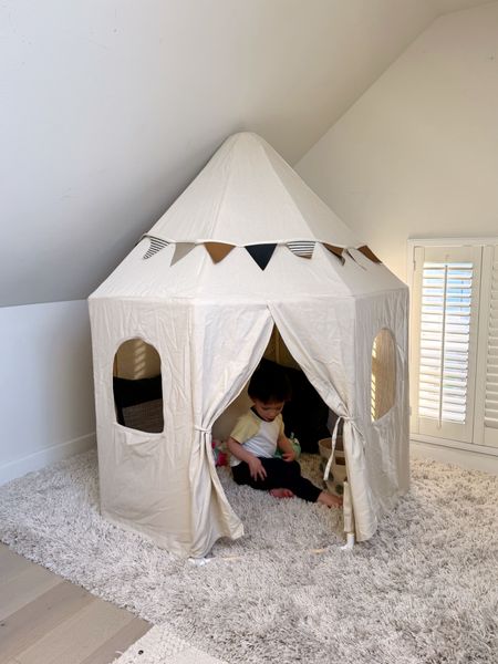 Kids play tent made of canvas  