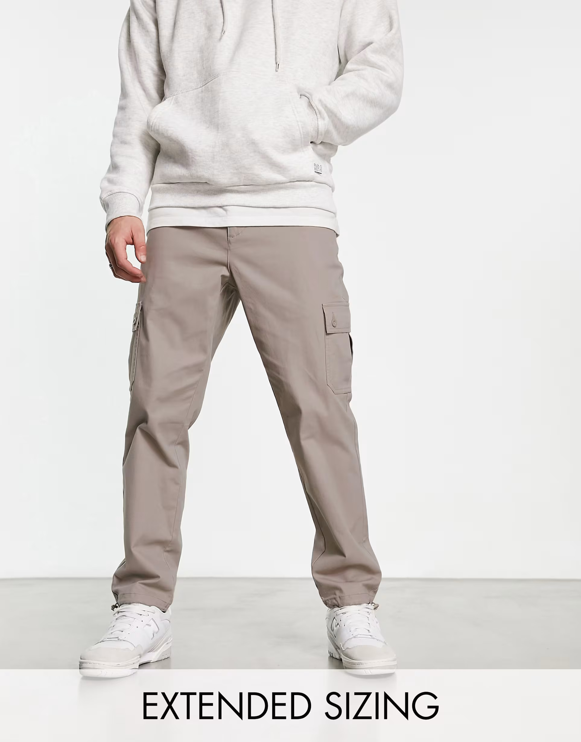 ASOS DESIGN tapered cargo pants in brown | ASOS (Global)