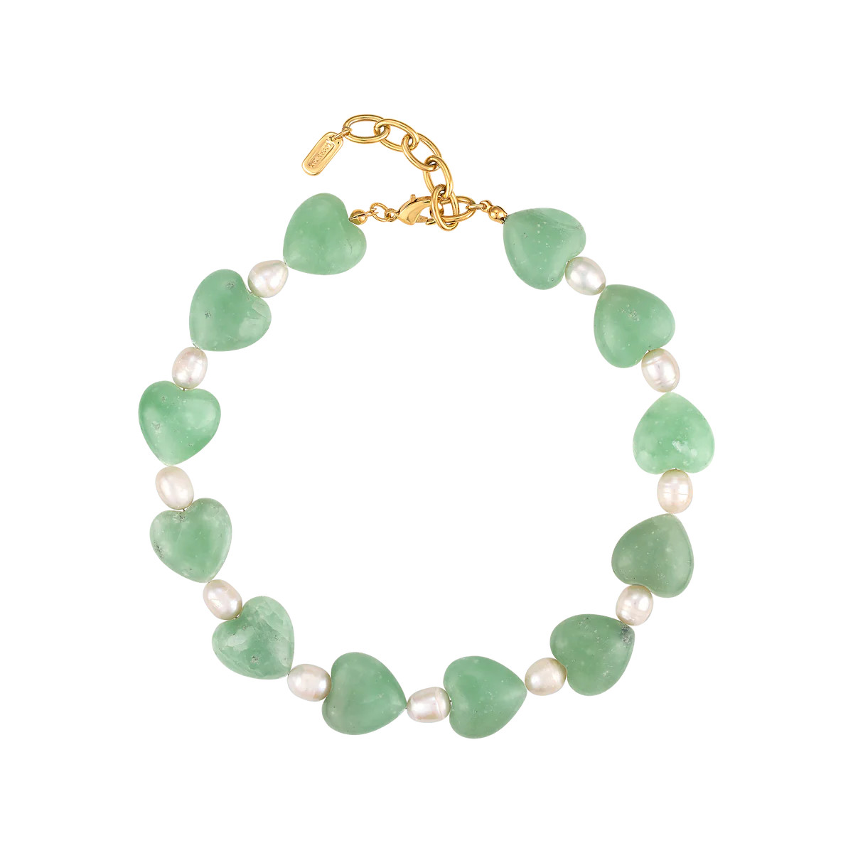 Aqua Heart Stone Necklace | Over The Moon