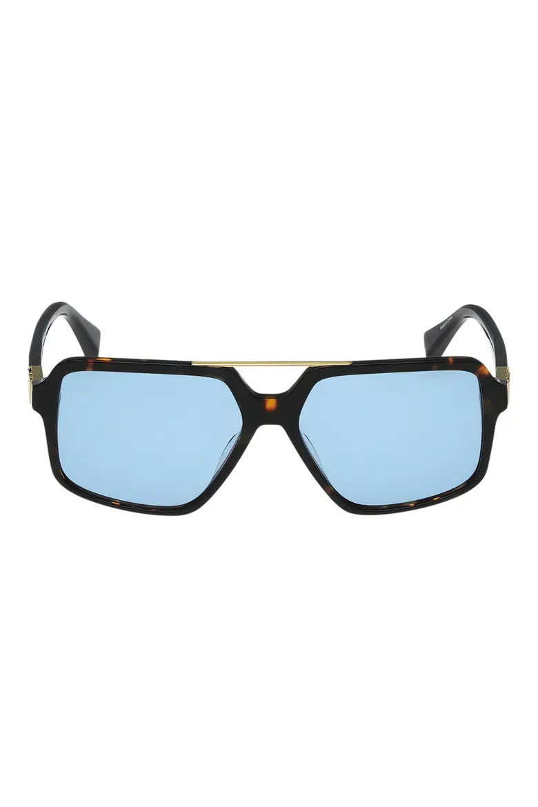 rag & bone 56mm Navigator Sunglasses in Milky Classic Tort /Blue at Nordstrom | Nordstrom