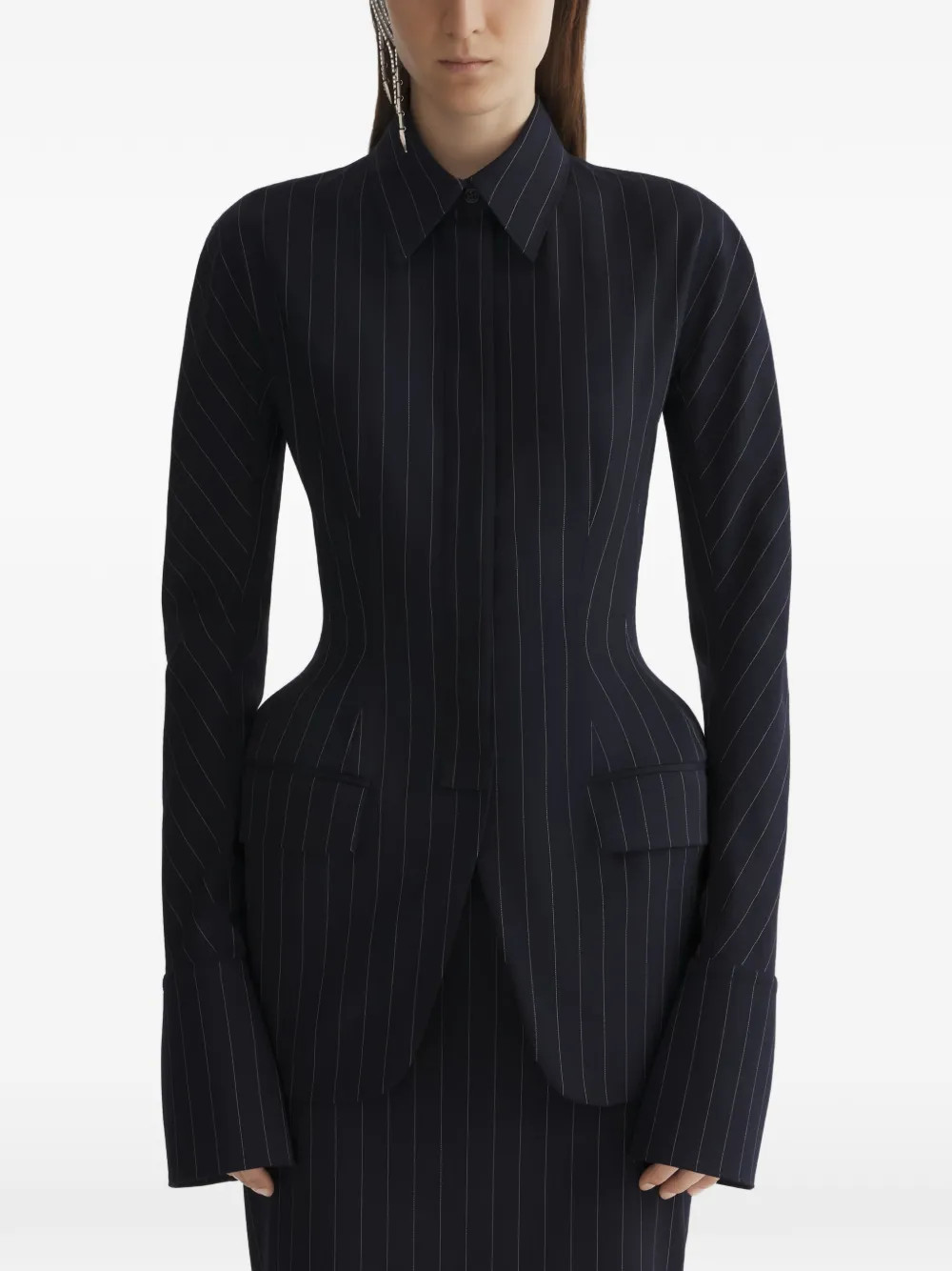 pinstripe tailored jacket | Farfetch Global
