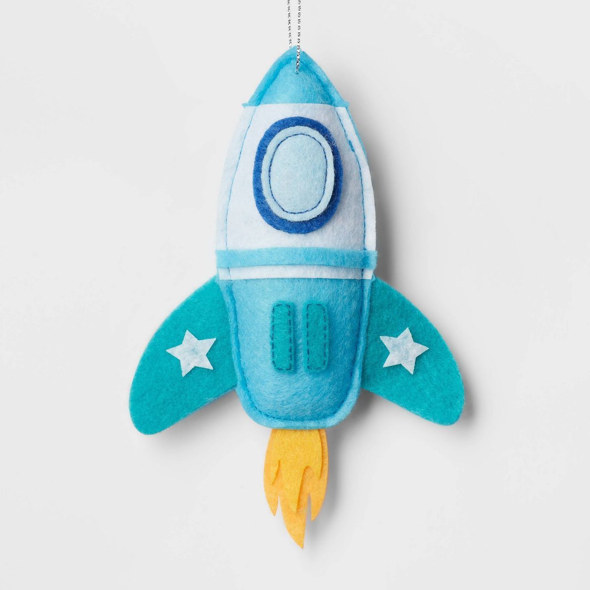 Fabric Rocket Ship Christmas Tree Ornament Blue - Wondershop™ | Target