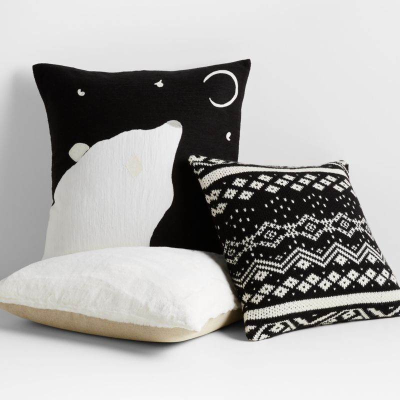 Polar Bear Pillow Arrangement | Crate and Barrel | Crate & Barrel