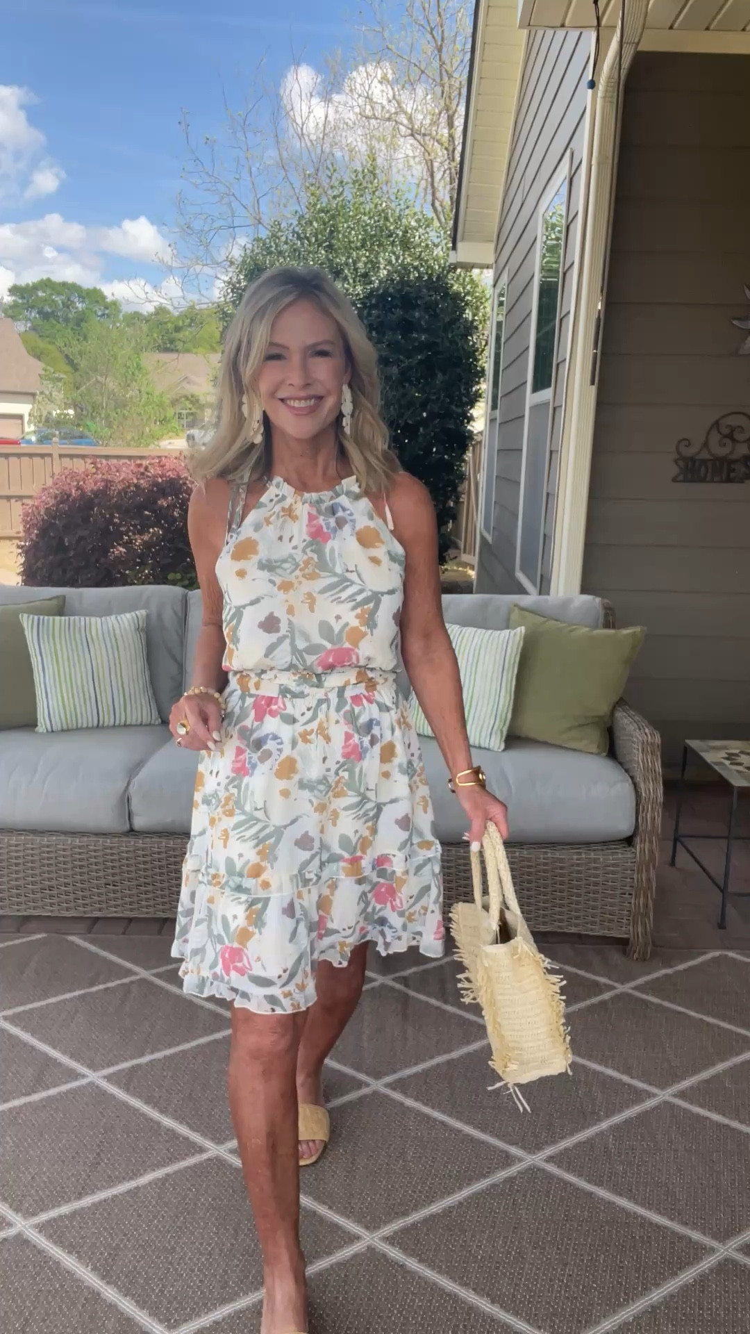 The prettiest floral dress with little feminine ties and elastic waist. 

#LTKgrwm #LTKMothersDay