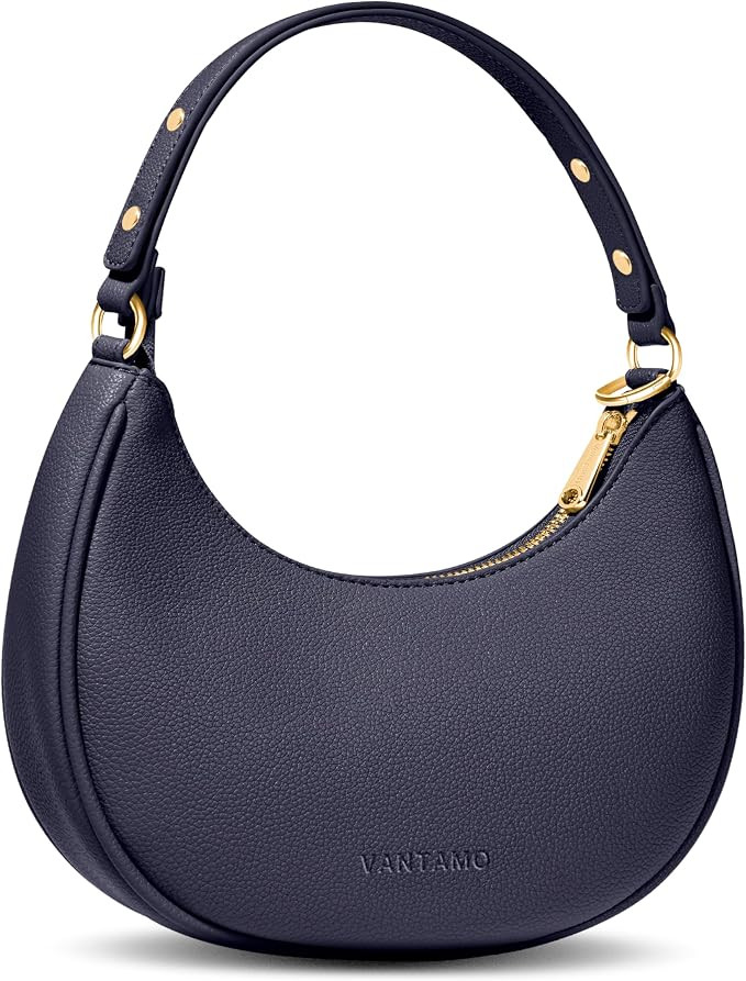 Vantamo Crescent Bags For Women with RFID Protection, Half Moon Clutch Purses for Women with Anti... | Amazon (US)