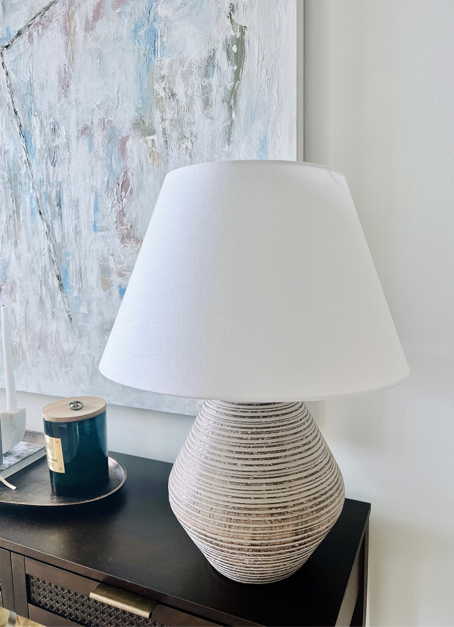 Assembled Resin Table Lamp Tan curated on LTK