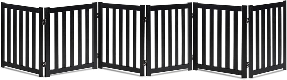 LZRS Solid Hardwood Freestanding Pet Gate,Wooden Dog Gates for Doorways,Nature Wood Dog Gates for... | Amazon (US)
