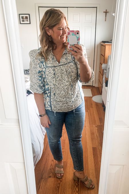My exact floral top is older from Marshall’s. The brand is “solitaire” though and you might find the exact one on Poshmark!

#LTKmidsize #LTKSeasonal #LTKstyletip
