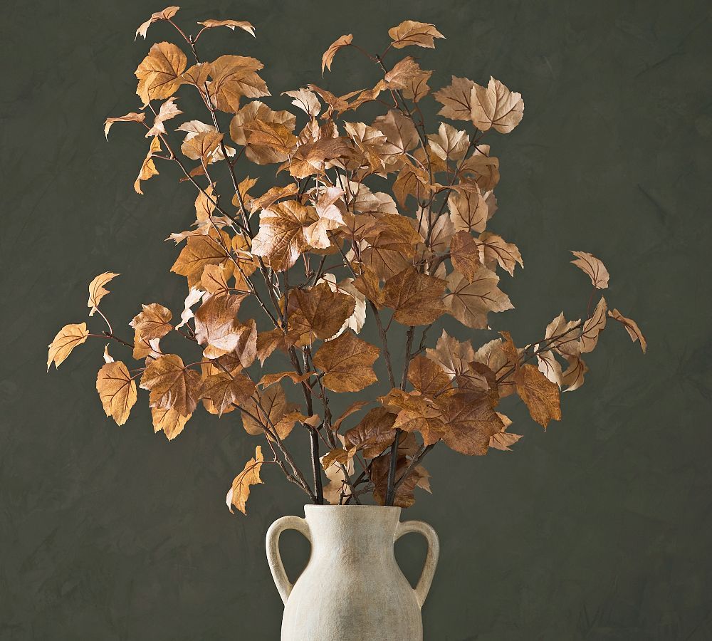 Faux Camle Grape Leaf Branch | Pottery Barn (US)