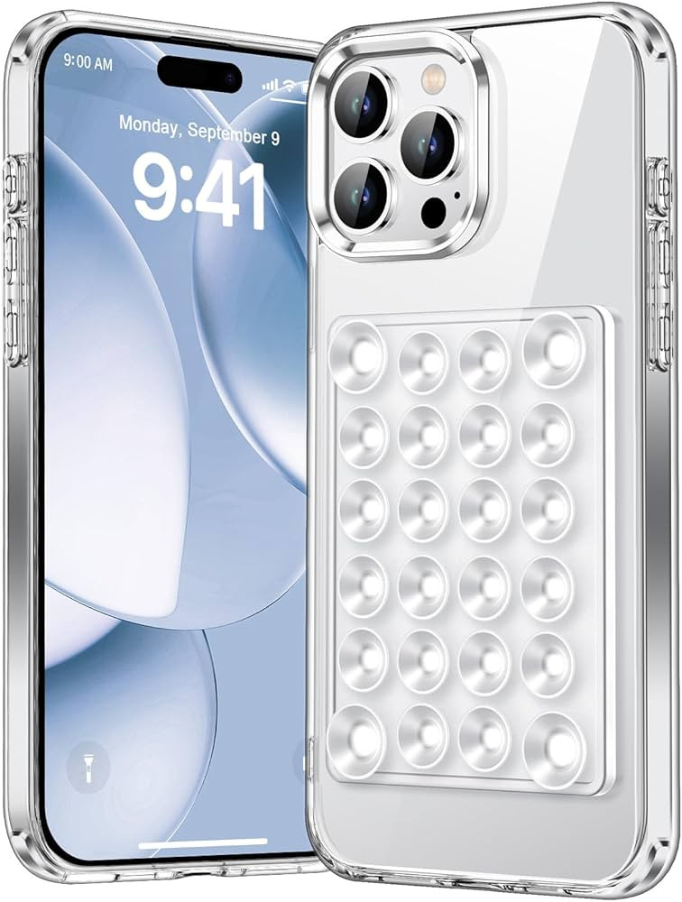 Miss Arts for iPhone 15 Pro Max Case with Suction Cup Phone Mount - Hands Free Strong Silicone Su... | Amazon (US)