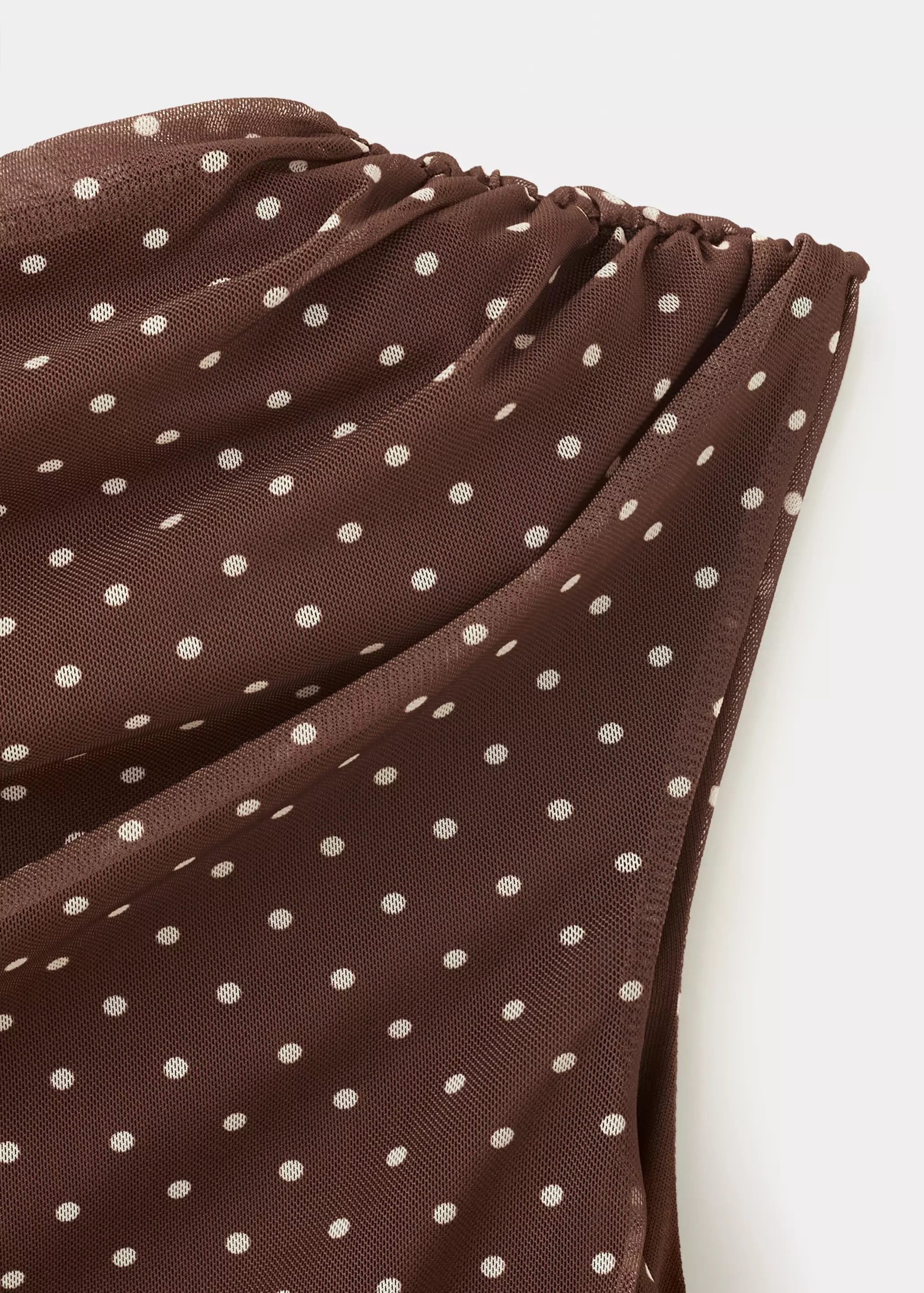 Asymmetrisches Polka-Dot-Top | Mango EU