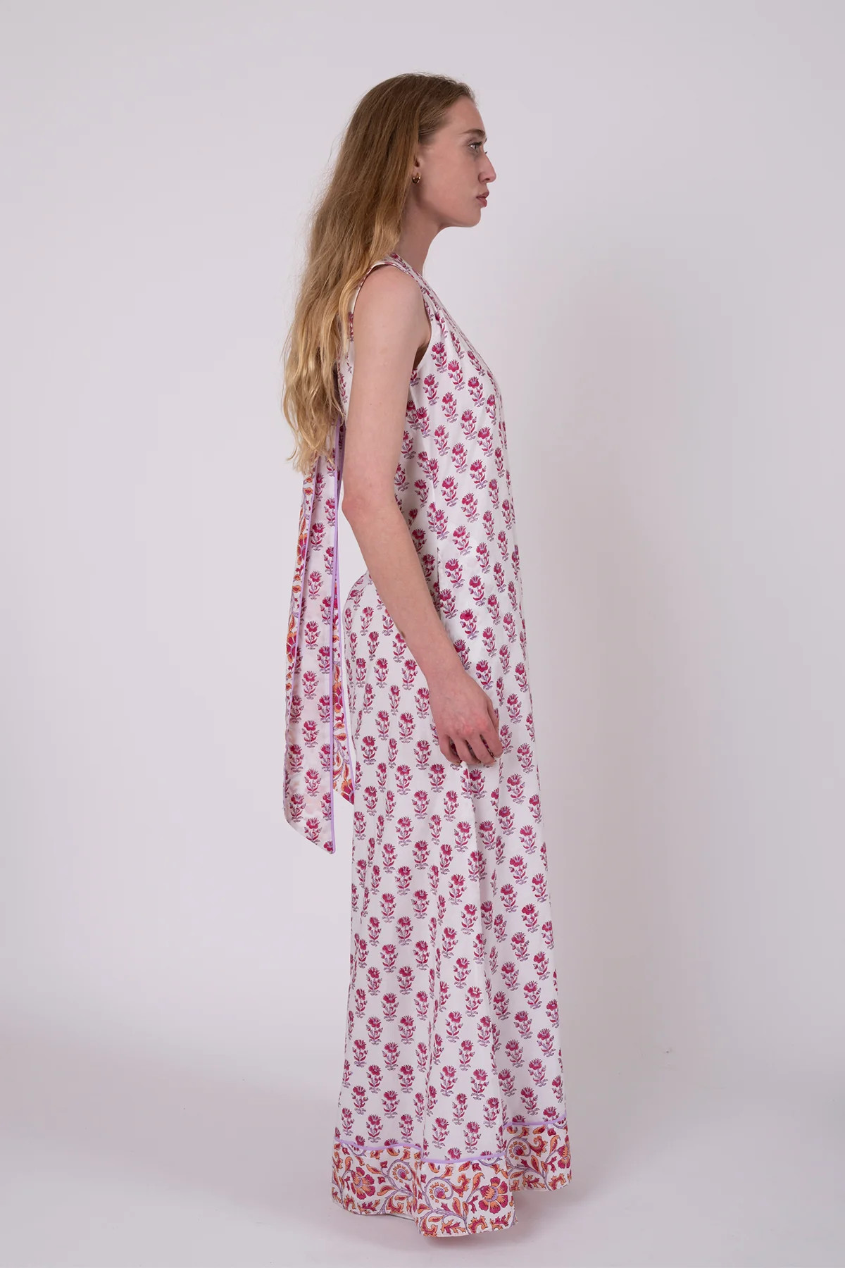 Tibi Dress | Cassis/Lavender Victorian Frieze | SUE SARTOR