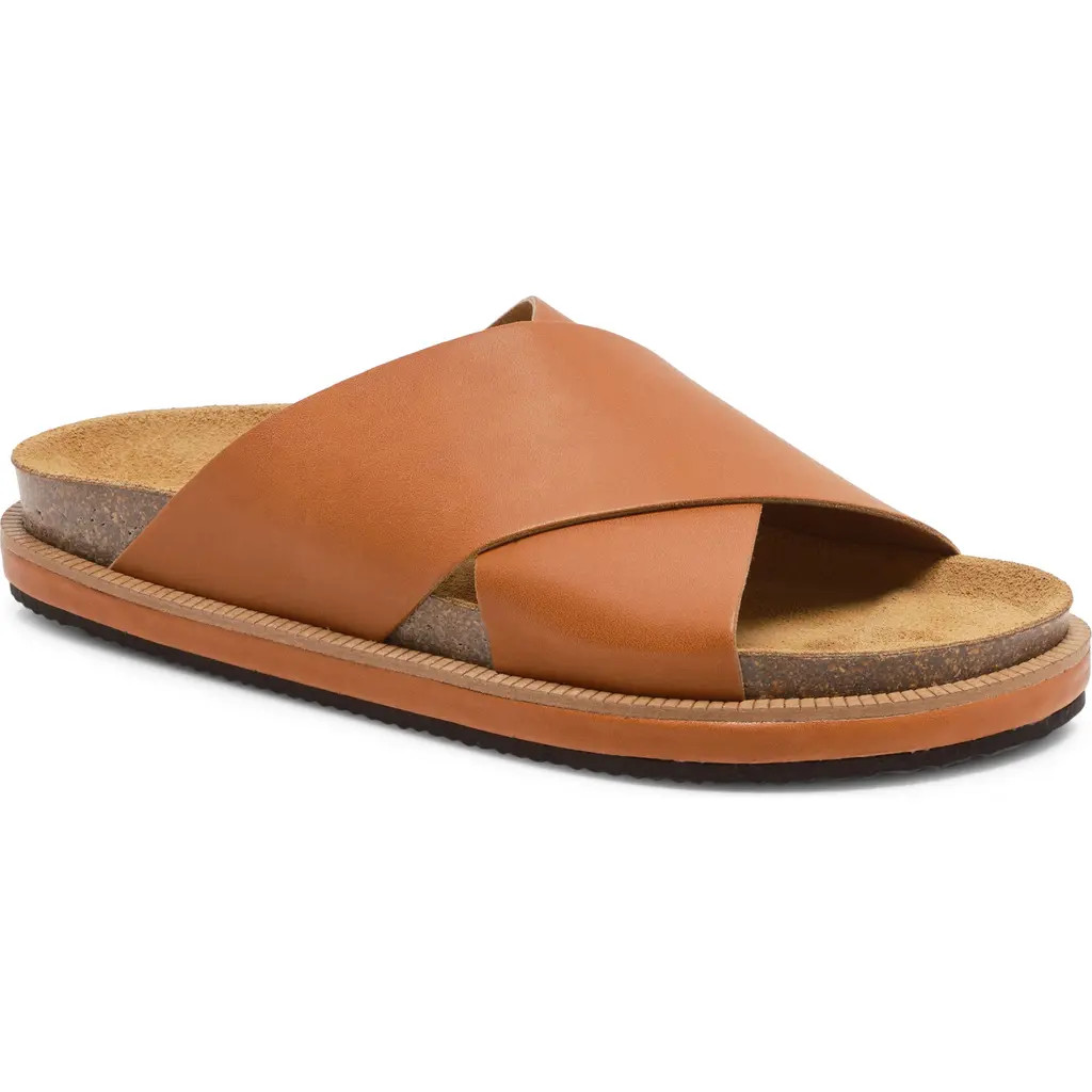 Free People Sidelines Slide Sandal in Cognac at Nordstrom, Size 39 | Nordstrom
