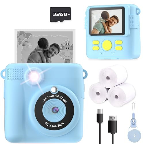 Kids Camera Instant Print, Christmas Birthday Gifts for Kids Age 3-12, Selfie Digital Camera with... | Amazon (US)