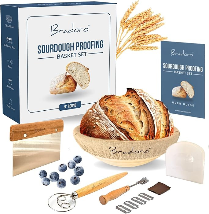 Sourdough Starter Kit, Sourdough Bread Baking Supplies, Sour Dough Kit, Sour Dough Tools, Bread M... | Amazon (US)