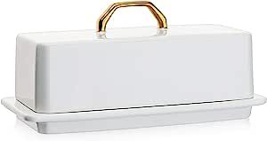 Sweese 327.101 Butter Dish with Lid for Countertop - Butter Dish with Gold Handle, Butter Dishes ... | Amazon (US)