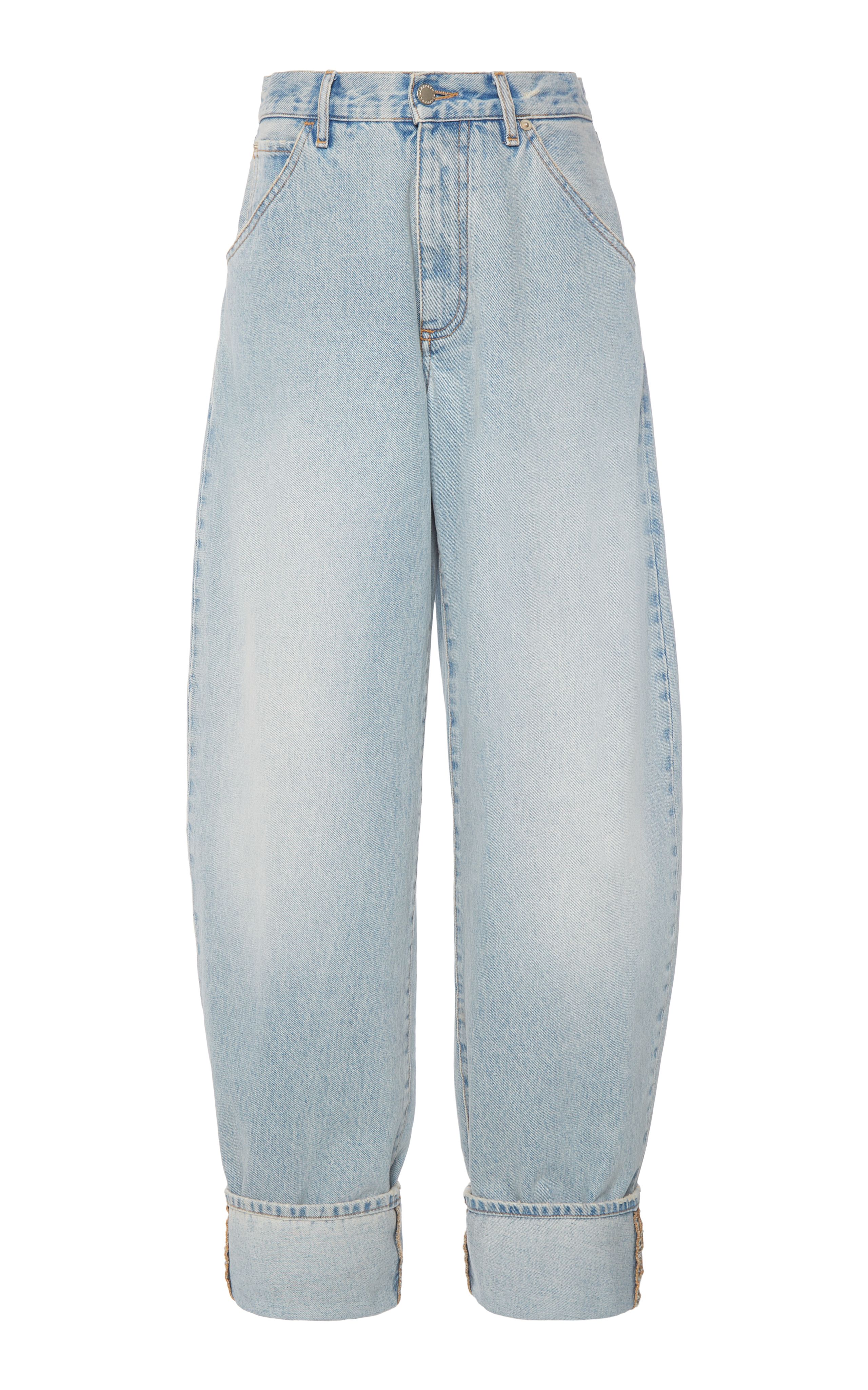 Khris Rigid Natural-Rise Cuffed Barrel-Leg Jeans | Moda Operandi (Global)