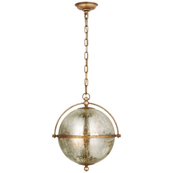 Bayridge Large Pendant in Gilded Iron with Antique Mercury Glass by Chapman  and  Myers - (Open B... | Bellacor