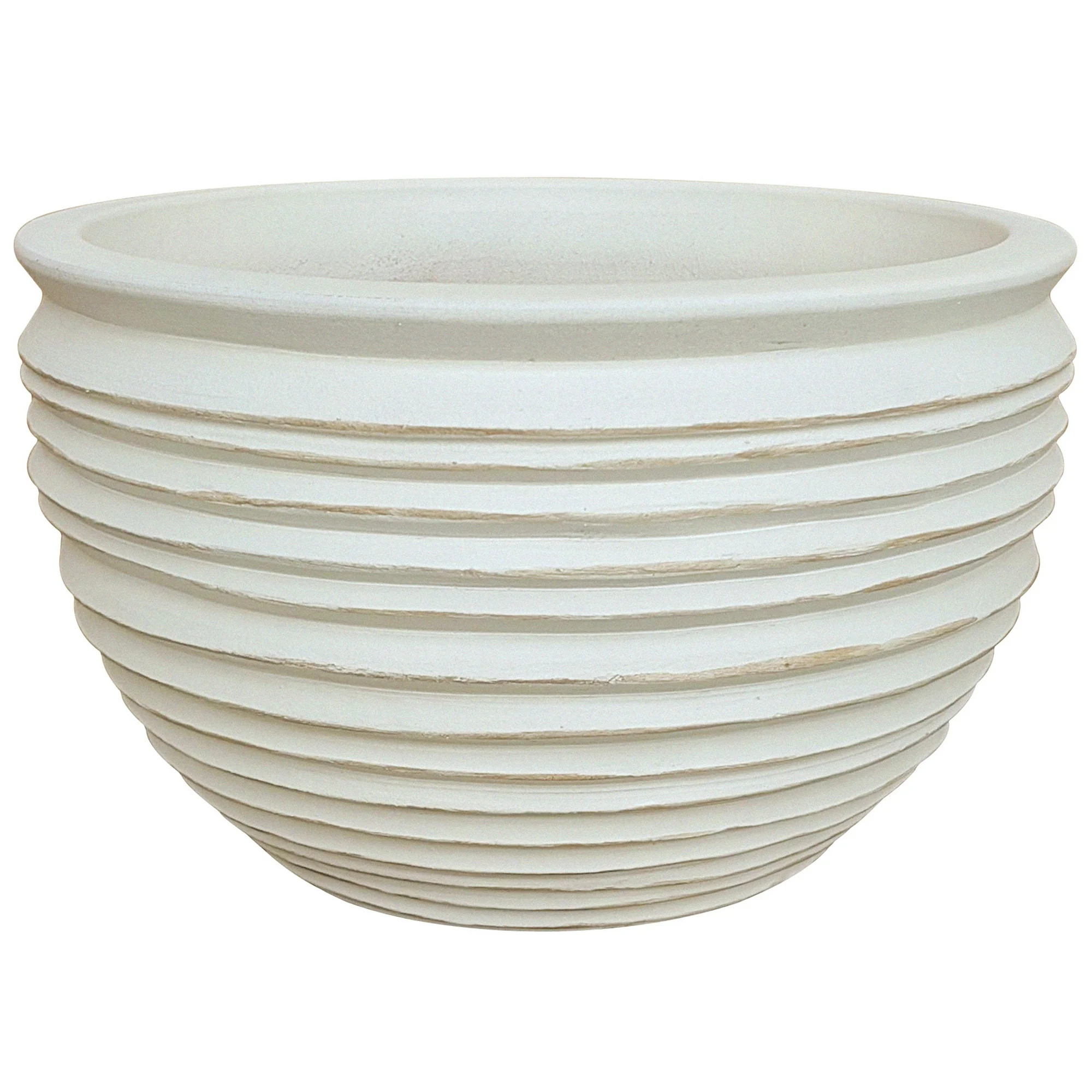 Better Homes & Gardens Medium 8in Diameter Round White Dune Ceramic Planter | Walmart (US)