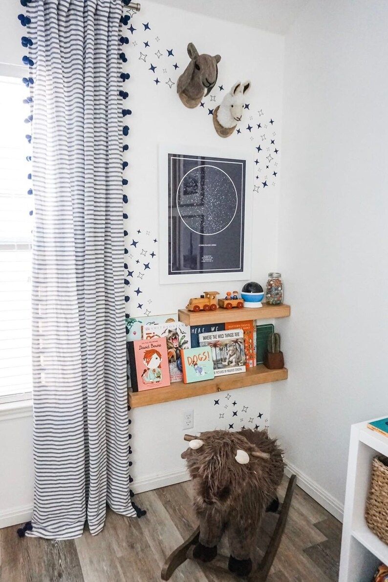 Diamond Starburst Wall Decals // 100 Star Stickers / Nursery Wall Decal / Space Theme Nursery / B... | Etsy (US)