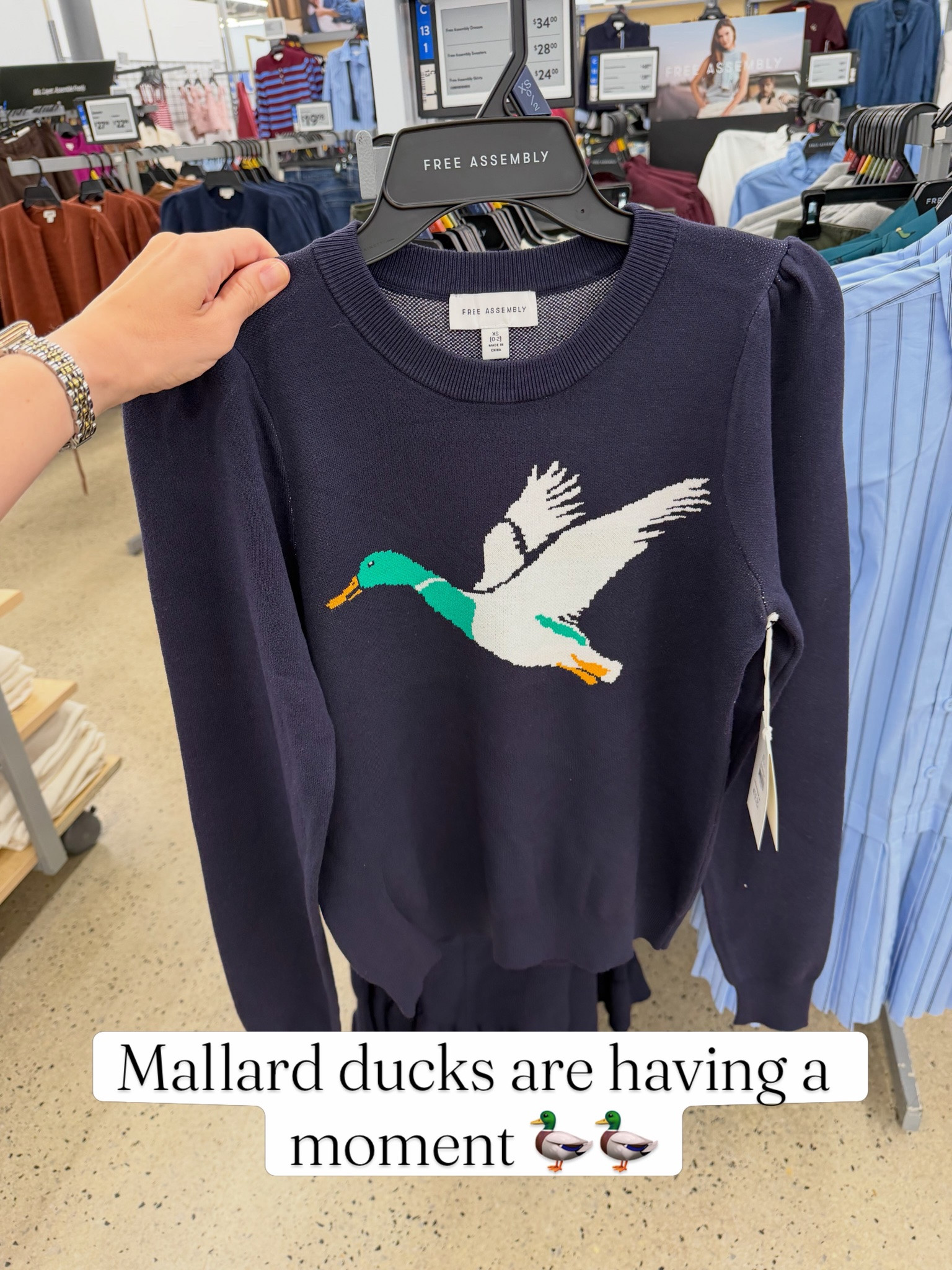Mallard duck sweater at Walmart #walmartfashion