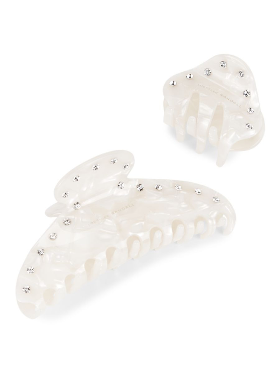 2-Piece Crystal-Embellished Hair Clip Set | Saks Fifth Avenue