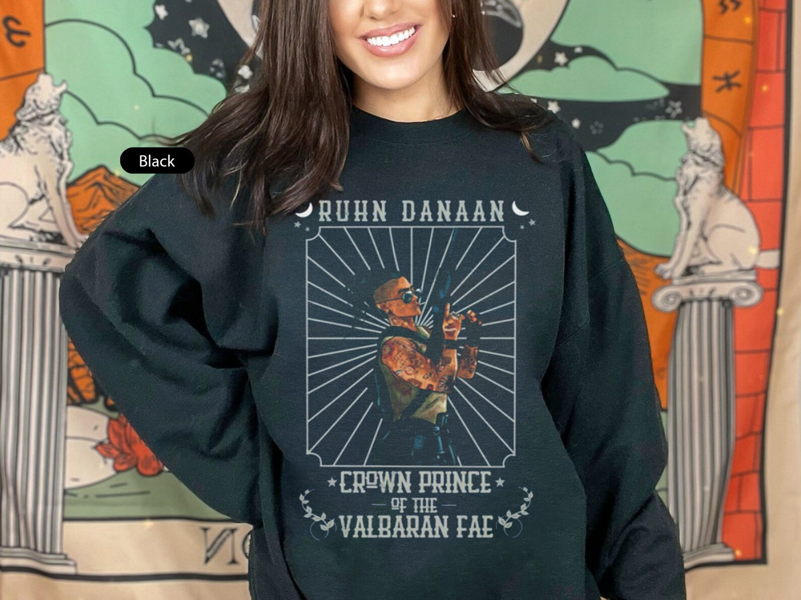 Vintage Ruhn Danaan Tee A Court Of Thorn And Roses Court Back Design Tshirt Crescent City Sweatsh... | Etsy (US)