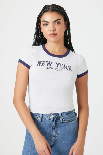New York Graphic Ringer Baby Tee | Forever 21 (US)