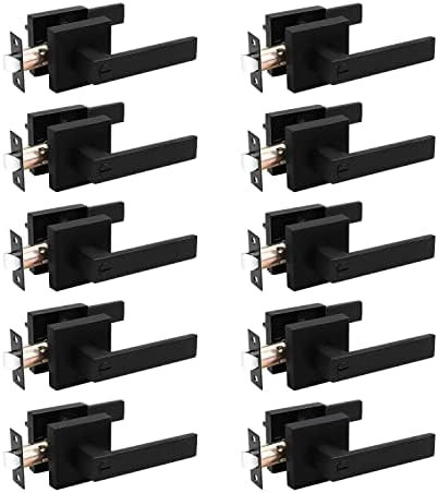10 Pack Probrico Square Door Lever Privacy Door Lock Handleset Keyless Lockset Door Knobs Storage... | Amazon (US)