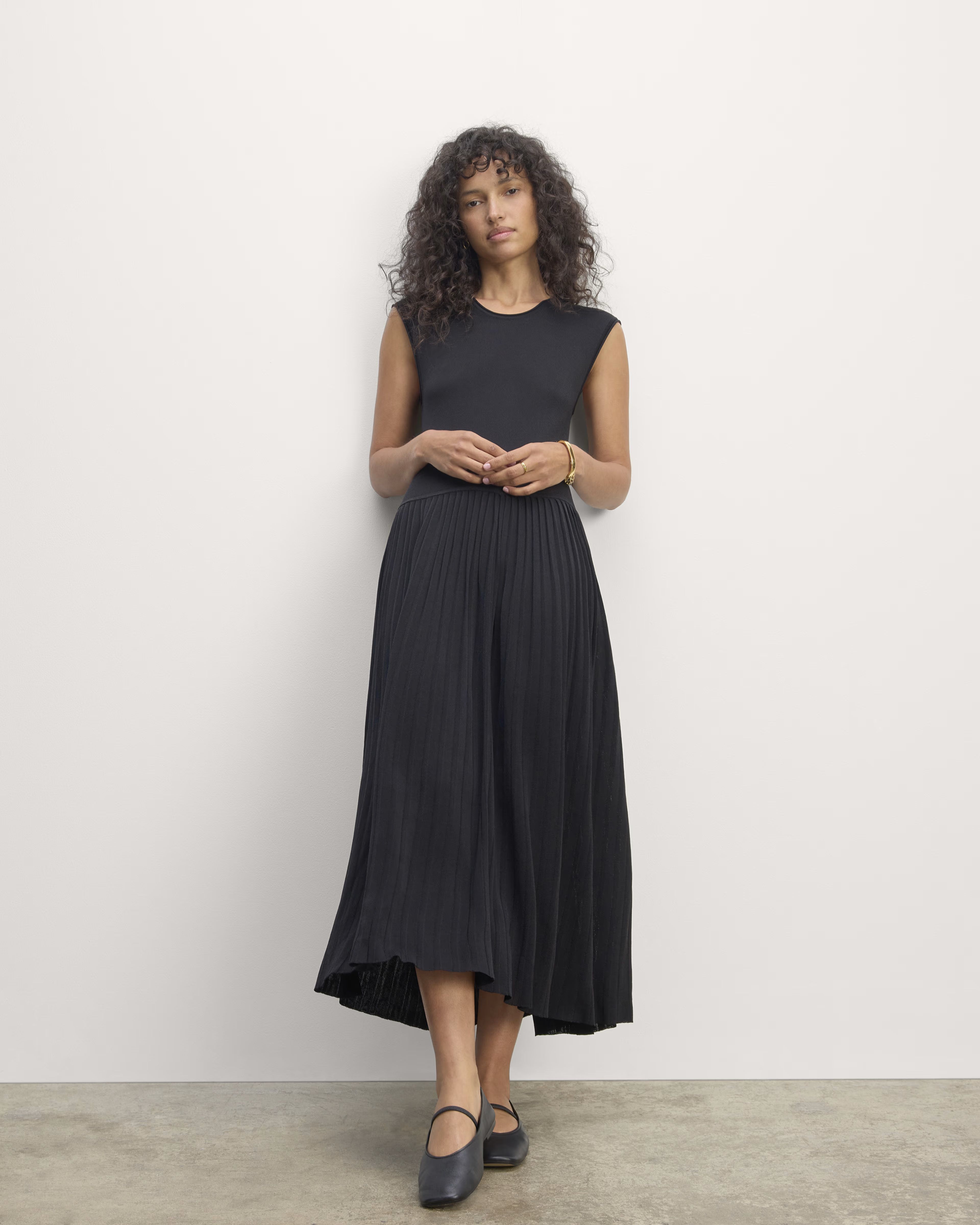 The Knit Pleated Dress | Everlane