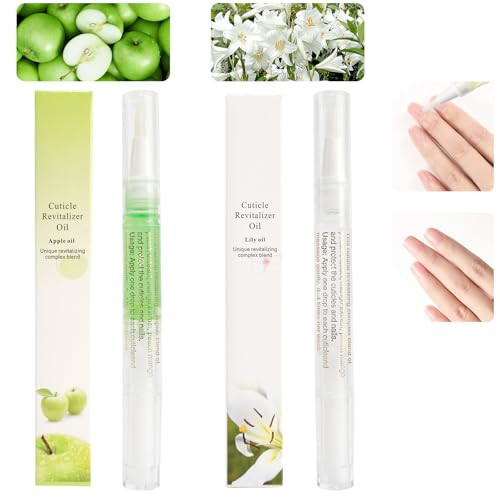 2PCS Cuticle Oil Pens for Nail Care,Cuticle Revitalizer Oil Pen with Soft Brush,Cuticle Oil to Prevent Nail Cracking and Dry (Lily & Apple Flavor) | Amazon (US)