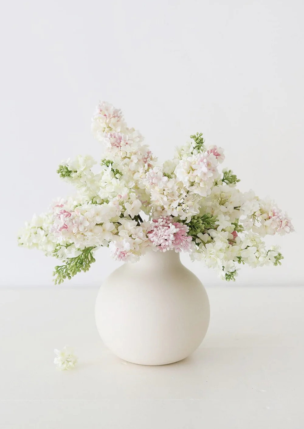 Afloral Creamy White Round Ceramic Vase - 8 | Afloral