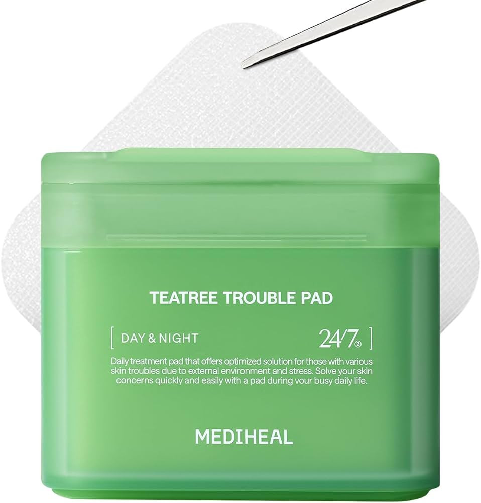 MEDIHEAL Toner Pads [Teatree] - Trouble Care Toner Pad with Teatree & Lactobacillus - Calming & S... | Amazon (US)
