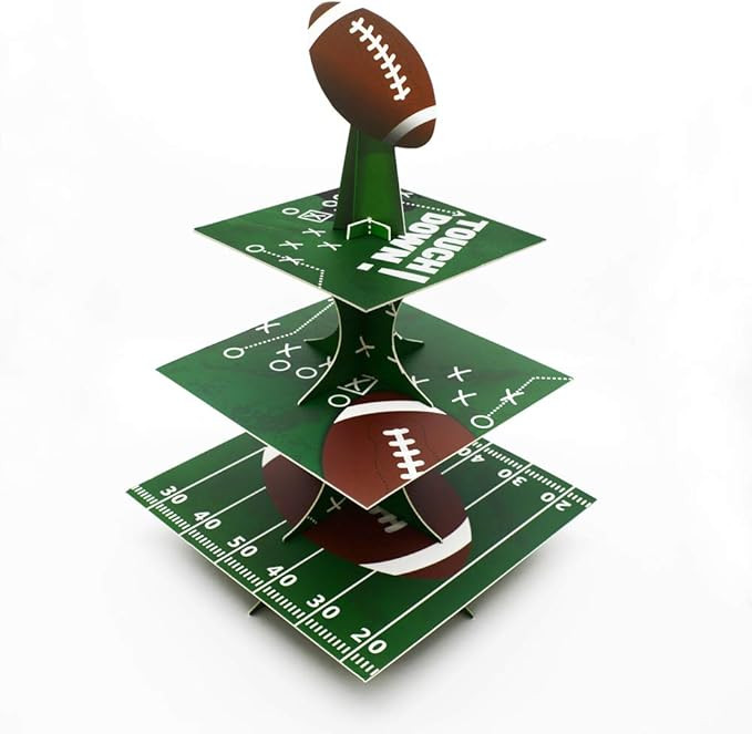 FRIDAY NIGHT Super Football Bowl Party Cardboard Cupcake Stands Mini Cake Stand Reusable Kid Birt... | Amazon (US)